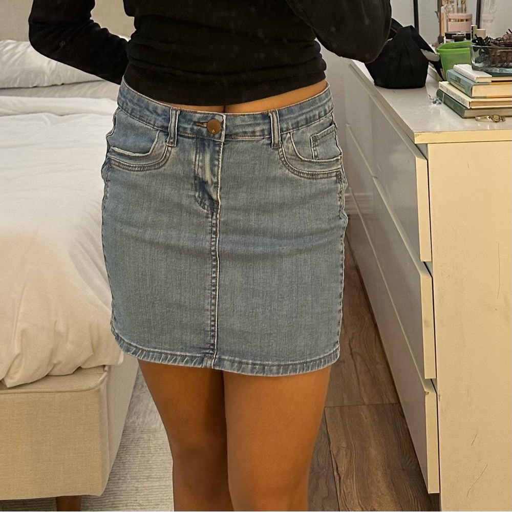 Cotton On Mini Stretch Denim Skirt
